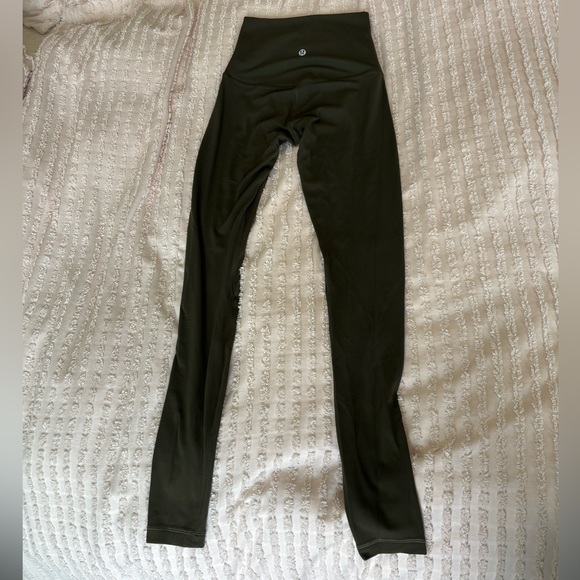 Army green Lululemon align high-rise pant 28” - Picture 2 of 3
